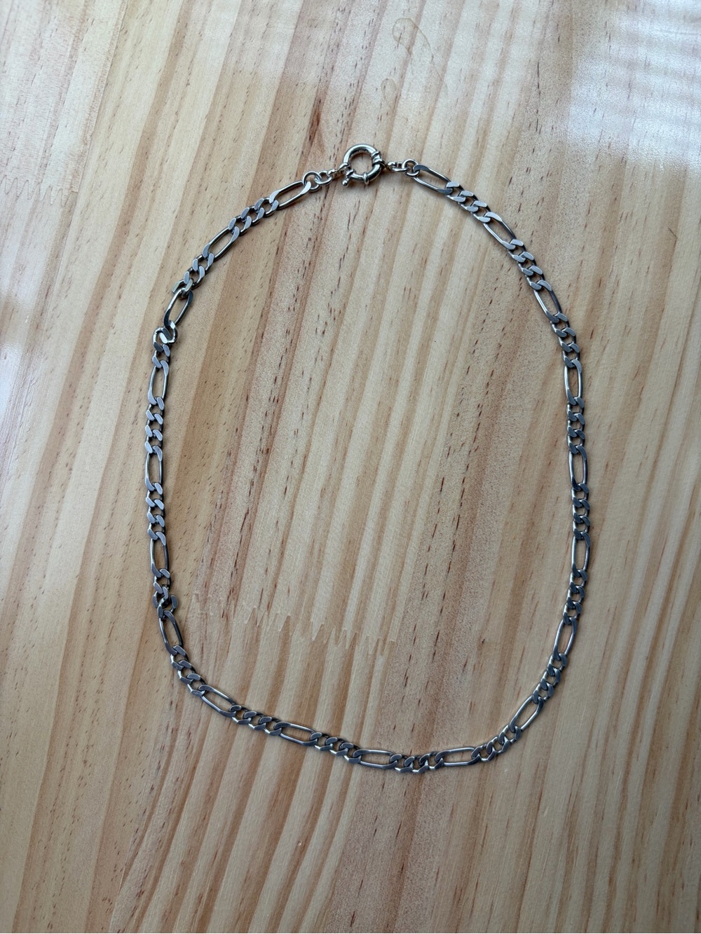 Men's Figaro-Style Chain Necklace in Silver